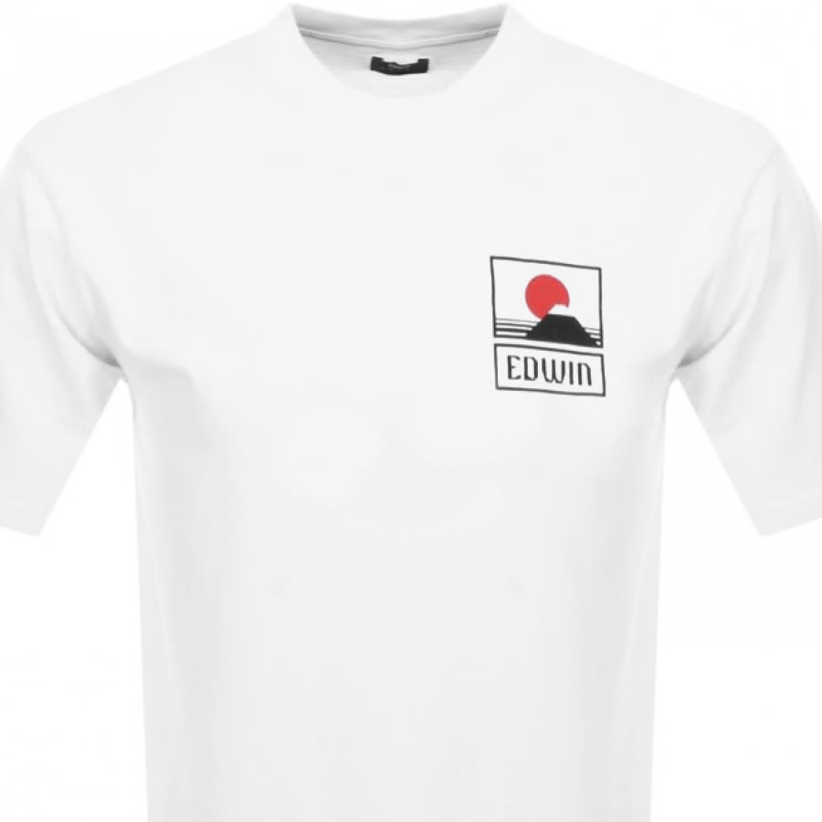 Alternative Image for ProductEdwin Crew Neck Sunset On Mt Fuji T Shirt White2